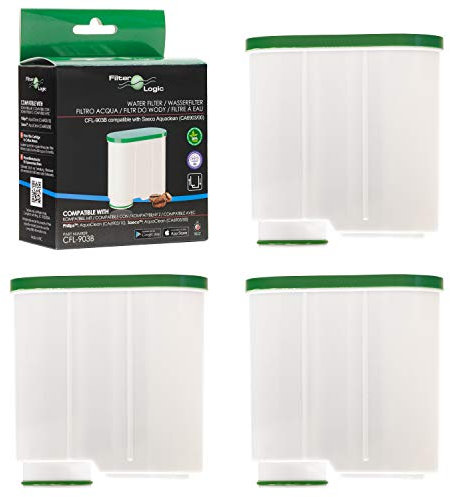 FilterLogic CFL-903B | Pacco da 3 - Filtro acqua e anticalcare compatibile con Philips Saeco AquaClean CA6903/10 CA6903/22 CA6903 Cartuccia filtrante Aqua Clean per macchina da caffè e espresso