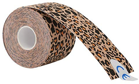 Alomejor Muscle Tape Cotton Strain Tape Selbstklebende Bandagen Therapeutic Sports Tape Strapping Bandage(Leopardenmuster)