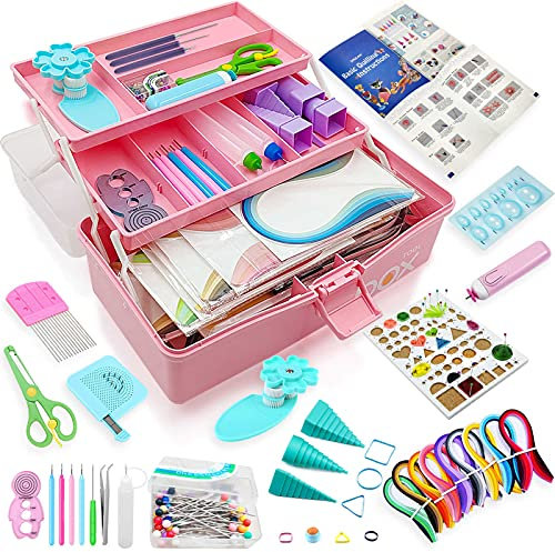 SYZOPQ Quilling-Set, Quilling-Werkzeuge, Papier Quilling Kits Papier-Quilling-Set mit Aufbewahrungsbox