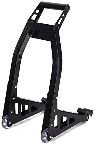 Motorcykelställ justerbar framhjul penna svart gummihjul racingadapter