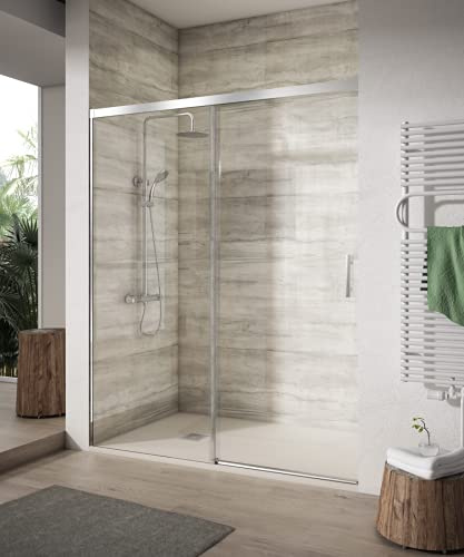 Strohm TEKA - MANACOR -Mampara frontal 1 puerta corredera + 1 panel fijo para plato 150cm largo