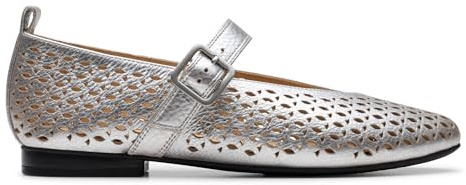 Clarks Fawna Jane Womens Silver Metallic, 5.5