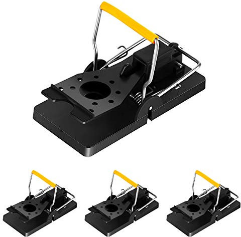 Aopaeoie Mouse Traps That Kill Instantly, Rodent Traps That Work for Indoors Outdoors, Reusable Snap Traps for Small Mice, High Sensitive Mouse Catcher, Mouse Kill Mouse Control, 4 Pack