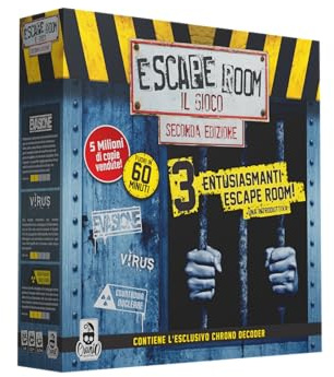 Cranio Creations - Escape Room: Il Gioco, Nuova Edizione - 3 Nuovi Scenari Per L'Escape Room Da Tavolo Più Famosa - 1-6 Giocatori - 60 Min - Gioco Investigativo - Età 12+ - Edizione in Lingua Italiana