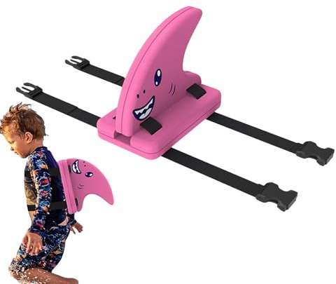 SVCEQZE Flotador de seguridad para niños de 60 x 25 cm, con aleta de tiburón, flotador de seguridad para niños, entrenador de natación de seguridad con aleta de tiburón para piscina, flotadores de
