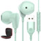 Cuffie PC con Filo per Computer,Leggeri In Ear USB Auricolari Gaming con Microfono Cancellazione Rumore Auricolare con Audio Controlli Volume per Office Streaming Live PS 4 5 Windows Chromebook,Verde