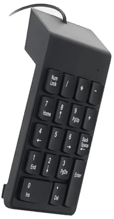 Teclado Numpad de respuesta rápida Numeric Keypad con cable de 18 teclas ergonómico para escritura rápida y computadora de escritorio de computadora portátil
