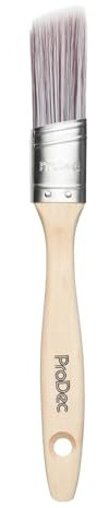 ProDec Premier Angle Oval Trade - Pennello sintetico professionale da 2,5 cm, per una finitura liscia con emulsione, vernici lucide e satinate su pareti, soffitti, legno e metallo, 25 mm