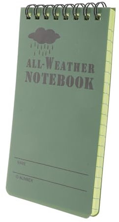 Milisten Wasserdichte klebrige Noten Kleines Notizbuch kleiner Spulennotizblock ästhetisches notizbuch Notizblock für Studenten akademisches Notizbuch Papier Green