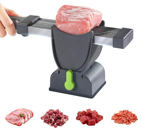 Manual Meat Slicer, Adjustable Fresh Meat Cutter Machine, Manual Food Slicer for Beef Pork Salmon, BBQ Cooking
