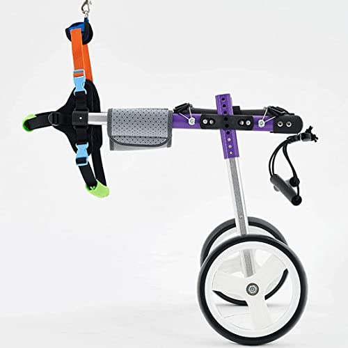 Fauteuil roulant réglable pour chien pour pattes arrières paralysées - Chariot en aluminium pour chiens handicapés - Trottinette assistée pour la rééducation - Taille XS/S