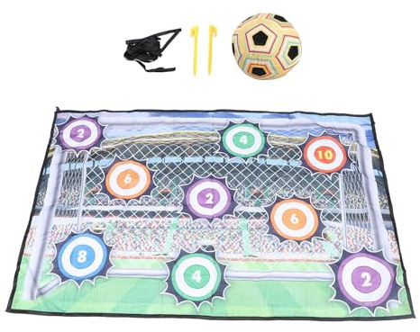 ZLXCAOB Set di tappetini da gioco per palloni da calcio, per interni ed esterni, gioco di lancio per obiettivi di calcio, con pallone da calcio per ragazzi (Tipo B)