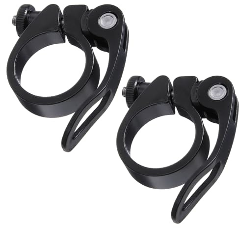 Lot de 2 colliers de serrage à dégagement rapide de 31,8 mm en alliage d'aluminium pour VTT et vélo de route de 27,2 à 28,6 mm/30,4 à 31,8 mm
