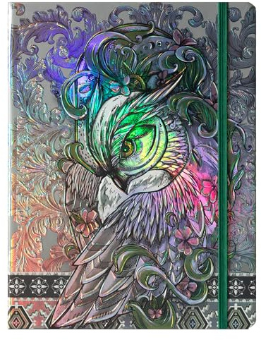 MGGAO Carnet Ligné B5, Carnet Esthétique À Relief Hibou