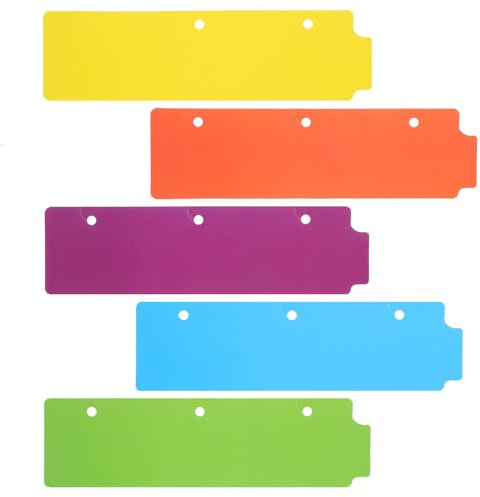 Zerodeko Separadores de Índice para Carpeta de 3 Anillas, 5 Piezas de Abs Pestañas Escribibles para Organizar Archivadores y Planificadores Personales