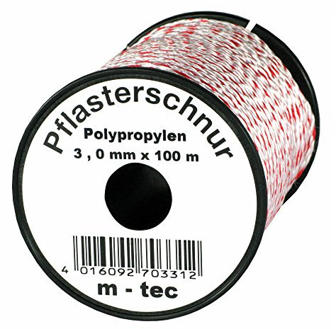 Pflasterschnur 100 m x Ø 3,0 mm Rot-Weiss