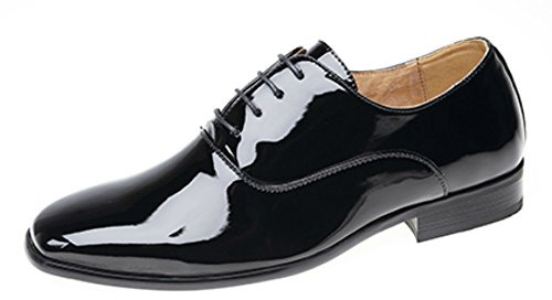 Junior Boys Smart Wedding Shoes/Ballroom/Formal Patent Finish Black 12 UK Child
