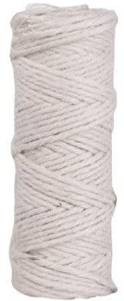 Rayher 4200102 Cuerda yute blanca, 3 cabos, 3.5 mm diámetro, 50 m. Cordel yute resistente