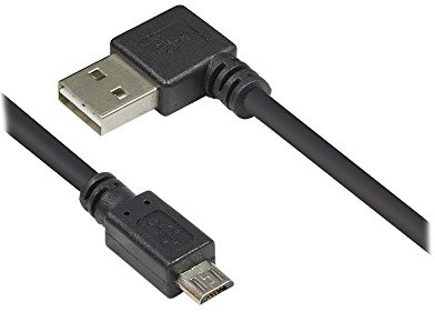 Good Connections 2510-EUM03W Anschlusskabel/Datenkabel USB 2.0 Easy Stecker A auf Stecker Mirco B, 3m schwarz