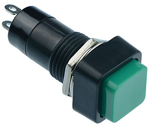 5 x Green Off-(On) Momentary Square Push Button Switch 12mm SPST