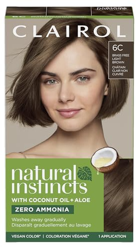 Clairol Natural Instincts Demi-Permanent Hair Dye, 6C Light Brown Hair Color, Pack of 1