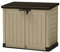 Koll Living Garden Mülltonnenboxen von 848- bis 2020 Liter wählbar - aus Wetter- & UV-festem Kunststoff - mit Gasdruckfedern und Belüftungsystem (Typ 4-1200 Liter - beige/braun)