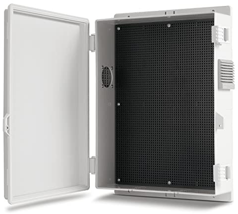 Namunanee Outdoor Electrical Junction Box, ABS Water Resistant Enclosure with Internal Mounting Panel & Hinged Cover, 15.7 H* 11 L* 4.1 W