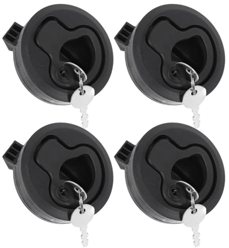 jojofuny Lot De 4 Loquets Affleurants À Claquer Pour Trappe De Bateau Verrouillables Et Résistants À La Corrosion Loquets De Porte Et Écoutille Marine Pour Bateaux Et Camping-Car
