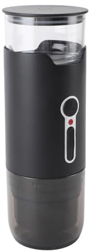 Trisar Cafetera Portátil Inalámbrica, Mini Cafetera Eléctrica Negra para el Hogar (Italiano sin calefacción)