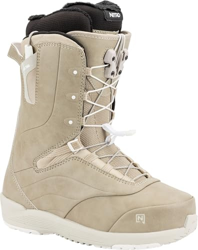 Nitro Damer Crown Tls lätt snowboardbåt med snabbsnörningssystem allround Freestyle Freeride softbåt, sand, 24