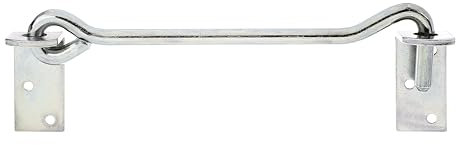 Alberts 843335 Sturmhaken | mit Winkelplatten oder Ösen auf Platten | galvanisch verzinkt, Dickschichtschutz | Länge 280 mm | Haken-Ø 12 mm | 10er Set