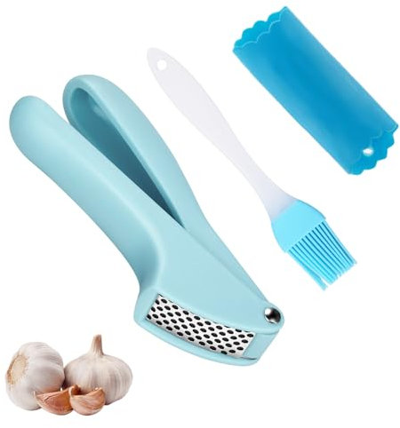 NCCHDZSW Spremiaglio Premium Professionale da Schiaccia Aglio Resistente e Durevole Garlic Press Schiaccia Aglio Fatica e Senza Sbucciare Facile da Pulire e Durevole