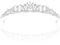 Lilbitty 1 Stück Silberne Strasskrone für Damen, Prinzessin Tiara Diadem, Elegante Krone für Hochzeit, Geburtstag, Quinceañera, Abschlussball, Kostüm, Party und Halloween Haaraccessoires