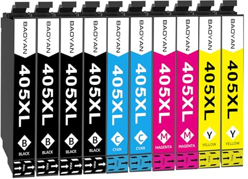 BAOYAN 405XL Multipack Kompatibel für Epson 405 Druckerpatronen 405 XL für Epson Pro WF-4820 Patronen WF-4820DWF WF-3820 WF-3820DWF WF-4825 WF-3825 WF-4830DTWF WF-7840DTWF WF-7830DTWF (10 Pack)