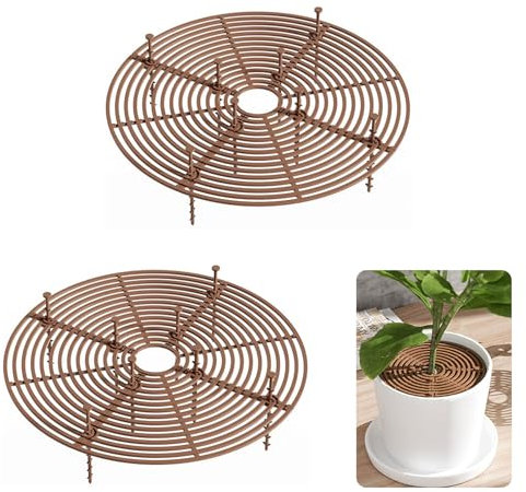 LINGJIA 2 Pièces Protection Plante Chat, Grilles de Plantation, Grilles de Protection, Paillis de Jardin Découpable Cadres de Réseau pour Prévenir Les Dommages Causés par Les Chats, Les Chiens