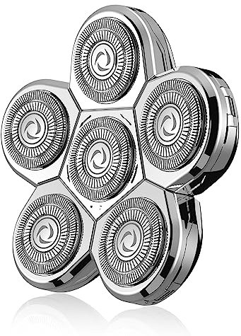 Kibiy Testa di arteria 6D per rasoi calvi, da uomo, elettrico, a umido e a secco, per rasoio