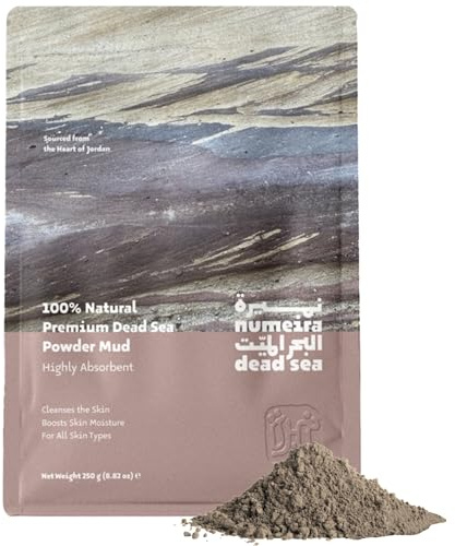 Numeira Polvere di fango del Mar Morto 100% pura, ricca di minerali, scrub delicato del viso, pulizia profonda, scrub del corpo e maschera di fango, pulizia dei pori e disintossicazione della pelle