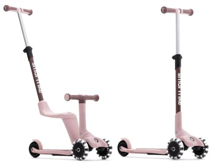 smarTrike Xtend Mini-Ride Trottinette Jouet pour Enfant de 1 à 9 Ans, Trottinette Pliable pour Enfants avec Roues à Del, Rose