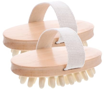 Ipetboom 2 pièces Brosse de Massage Chevelu Brosse Shampooing Exfoliante pour Nettoyage Profond Massage Relaxant et Circulation Améliorée Adaptée Cheveux Secs et Mouillés Portable pour