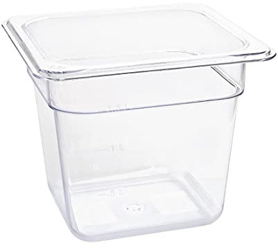Vogue U241 policarbonato Gastronorm Recipiente, 1/6 cm