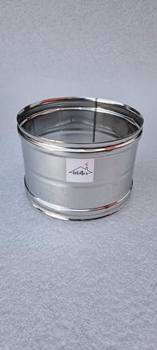 UTILFER Manchons de cheminée en acier inoxydable Aisi 304 cm 19 x 0, 5 mm femelle, 100