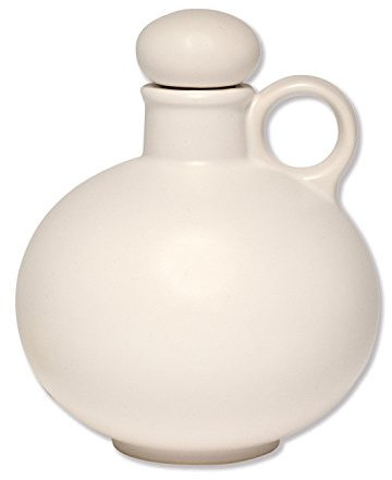 Unbekannt Keramik-Weihwasserkrug weiß, matt glasiert 1 Liter Krug Land Rustikal