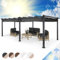Blumfeldt Pergola Aluminium 3x6m, Terrasse et Jardin, Toit Rétractable, Kit en Métal, Cadre en Aluminium, Protection UV, Toit en Polyester Imperméable