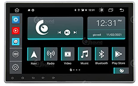 Autorradio Universal 10,1 1 DIN Android GPS Bluetooth WiFi Dab USB Pantalla táctil Full HD 10,1 procesador de 8 núcleos y comandos de Voz