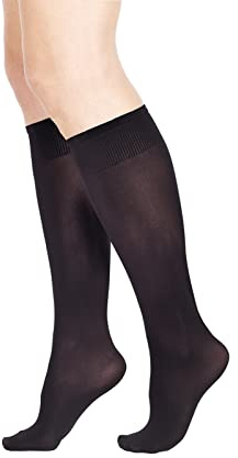 POMPEA 6 Paia Gambaletto Donna Coprente Microfibra 50 Den Nero Taglia Unica