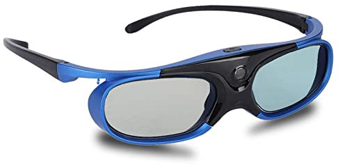 Annadue DLP Link 3D Glasses, DLP Link 3D Active Glasses Rechargeable, Active Shutter 3D DLP Link 3D Eyewear for 3D DLP Link Projector 3D Projector, 178 Degree Viewing, Active Shutter RF 3D Glasses