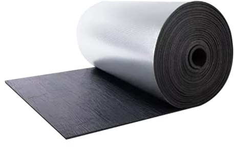 Thermal Insulation Self-Adhesive Aluminium Foil Membrane Vapour Barrier and Waterproof Fireproof with Foam Core 5mm Thick Insulation Sheets for Windows Floor Van Camper Wall Roof (Size : 1mx2m)