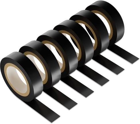 ytorgr Juego de 6 cintas aislantes 16 mm x 15 m cinta aislante universal para proyectos de cableado y reparaciones