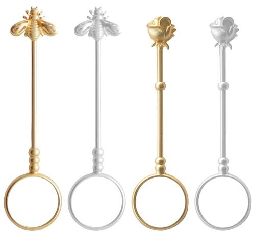 BDSHUNBF 4PCS Bague Porte-Cigarette Élégante - Anneau Holder Ring pour Femmes et Hommes - Empêchez Les Doigts D'être Brûlés ou Salis