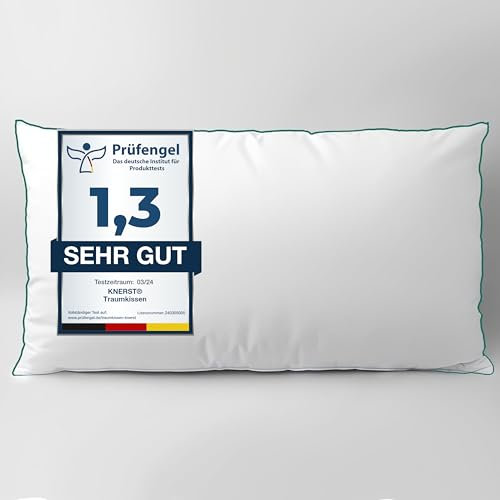 KNERST® 2er Set Traumkissen zum Reinkuscheln - Kopfkissen 40x80 cm für verführerisch weiche Nächte - ergonomisches Schlafkissen ideal für Jede Schlafposition - Polster, Öko-Tex, Made in Germany